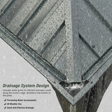 Hardtop Gazebo Gray with Drainage Gutters