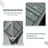 Hardtop Gazebo Gray with Drainage Gutters
