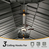 Hardtop Gazebo Gray with Drainage Gutters