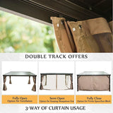 Wall-Mounted Hardtop Gazebo with Drainage Gutters