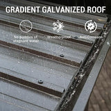 Wall-Mounted Hardtop Gazebo with Drainage Gutters