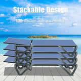 Patio Pool Lounge Chair Set (2 Chairs)