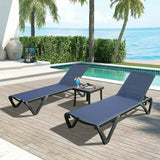 Patio Pool Lounge Chair Set (2 Chairs)