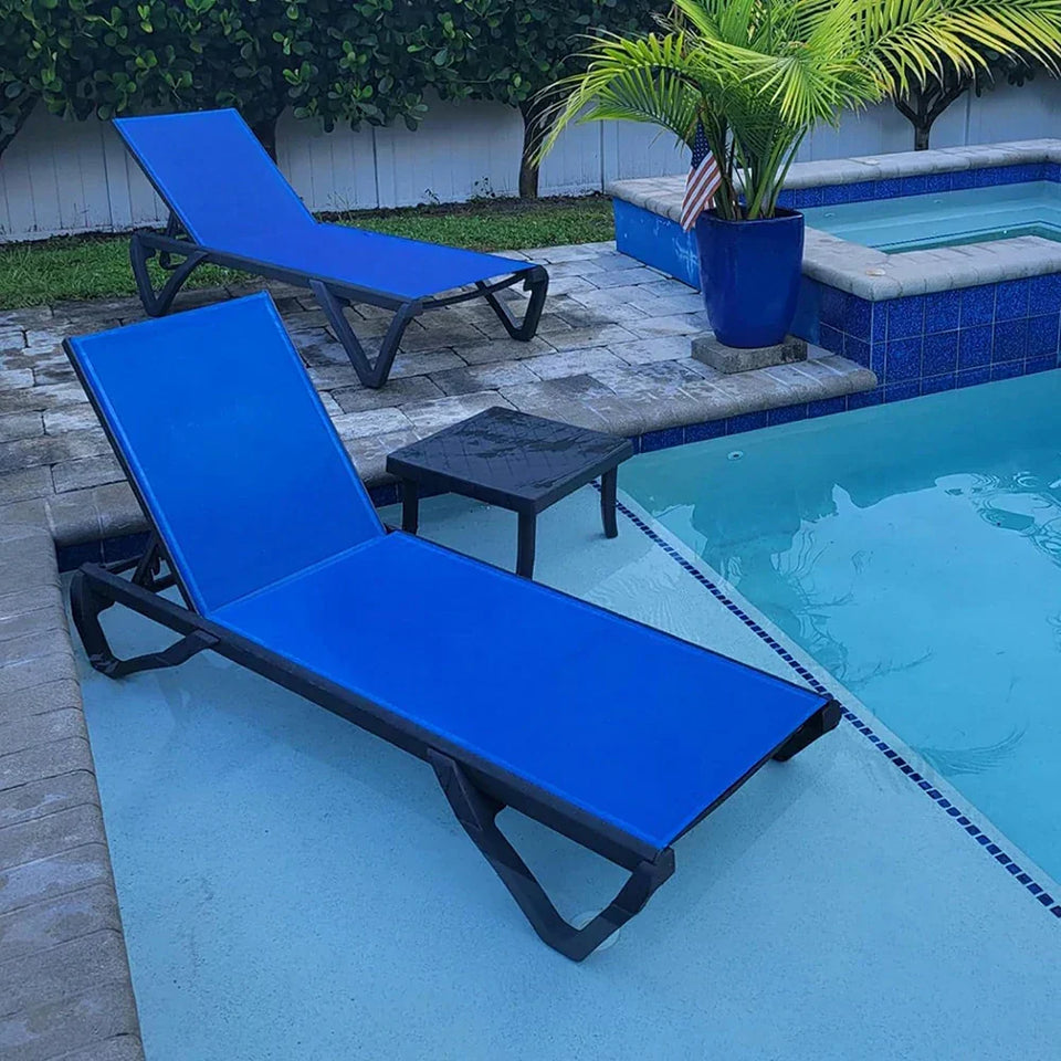 Patio Pool Lounge Chair Set (2 Chairs)