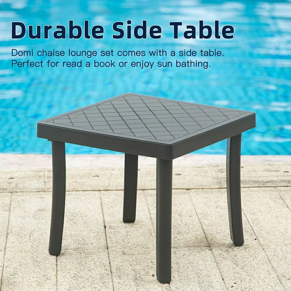 Patio Pool Lounge Chair Set (2 Chairs)