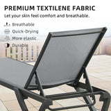 Patio Pool Lounge Chair Set (2 Chairs)