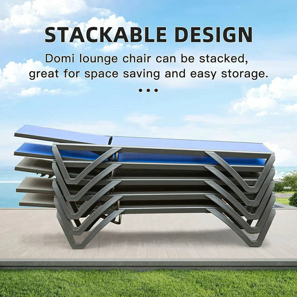 Patio Pool Lounge Chair Set (2 Chairs)