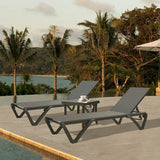Patio Pool Lounge Chair Set (2 Chairs)