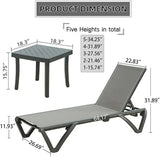 Patio Pool Lounge Chair Set (2 Chairs)