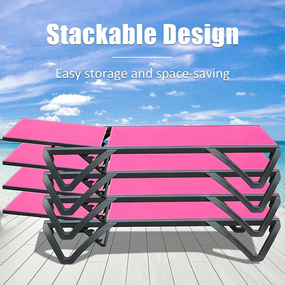 Patio Pool Lounge Chair Set (2 Chairs)