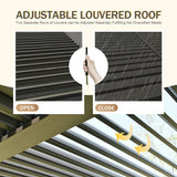 Aluminum Louvered Pergola - Brown