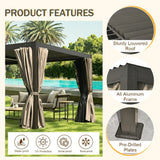 Aluminum Louvered Pergola - Brown