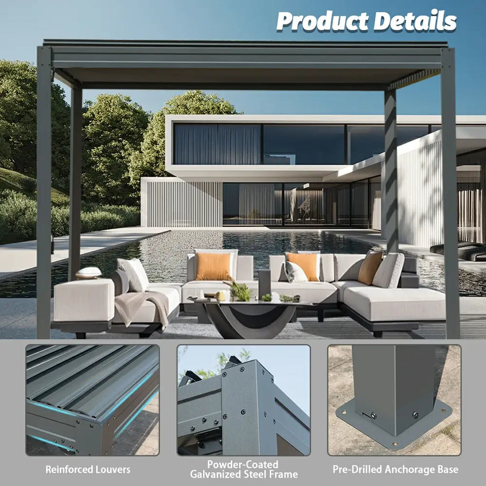 Metal Louvered Pergola