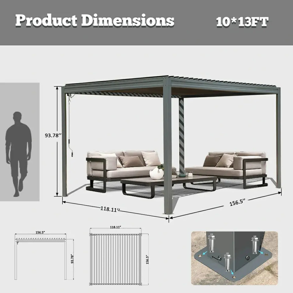 Metal Louvered Pergola