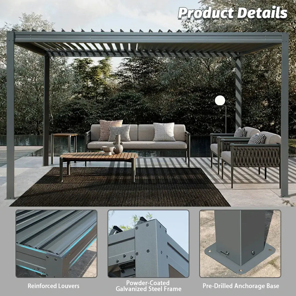 Metal Louvered Pergola
