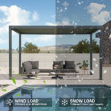 Aluminum Louvered Pergola - Gray