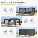Aluminum Louvered Pergola - Gray