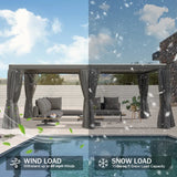 Aluminum Louvered Pergola - Gray