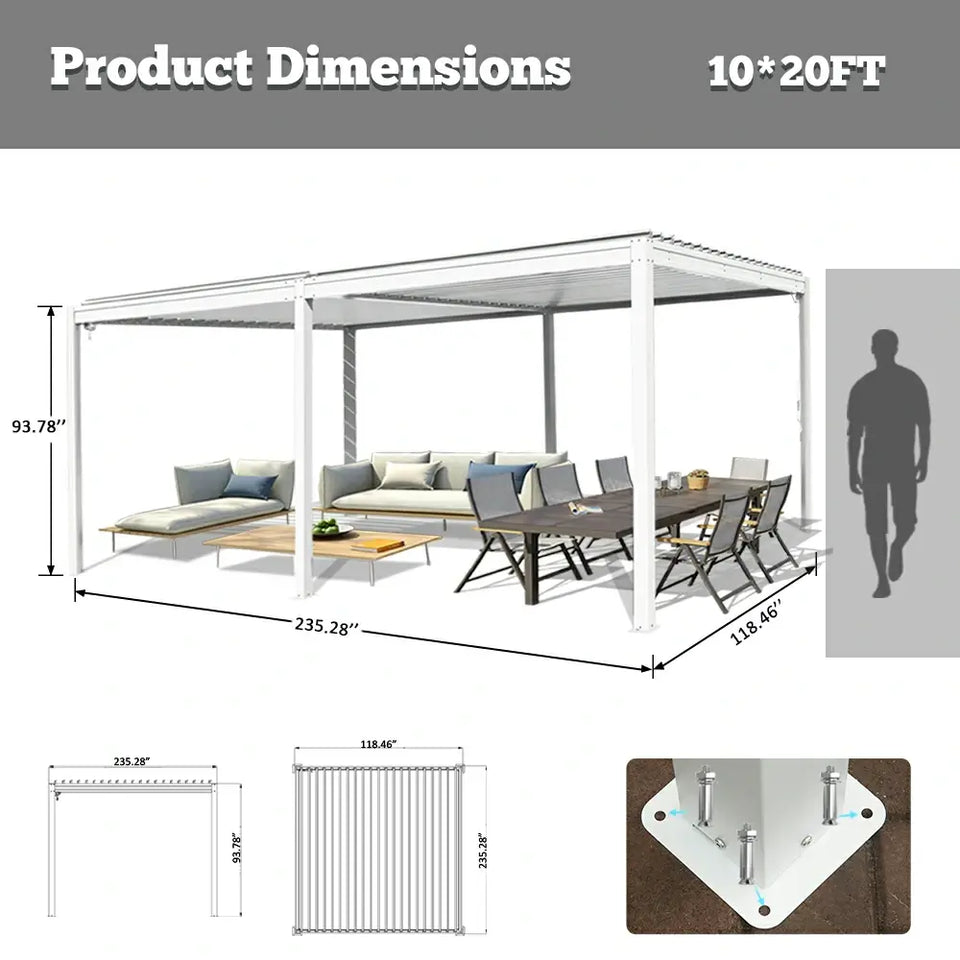Metal Louvered Pergola