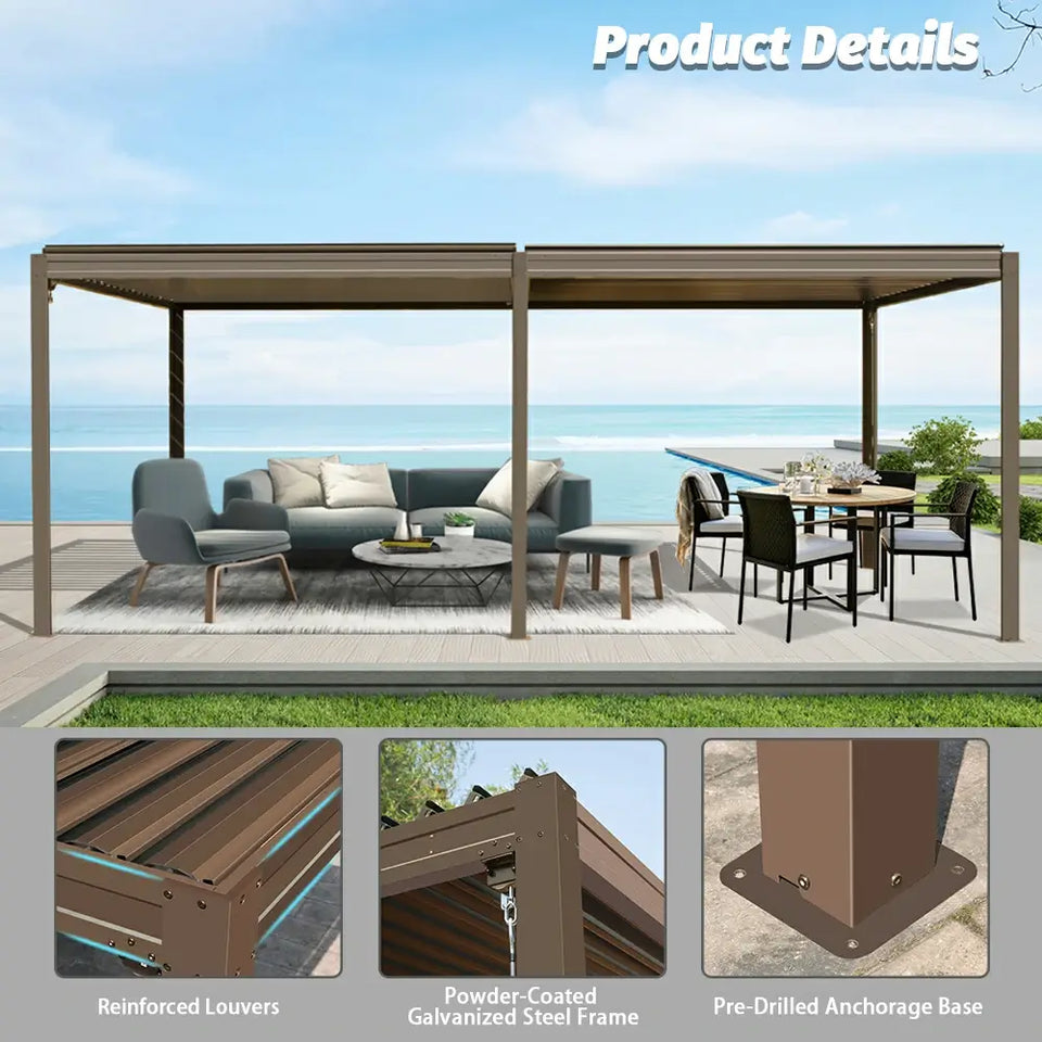 Metal Louvered Pergola