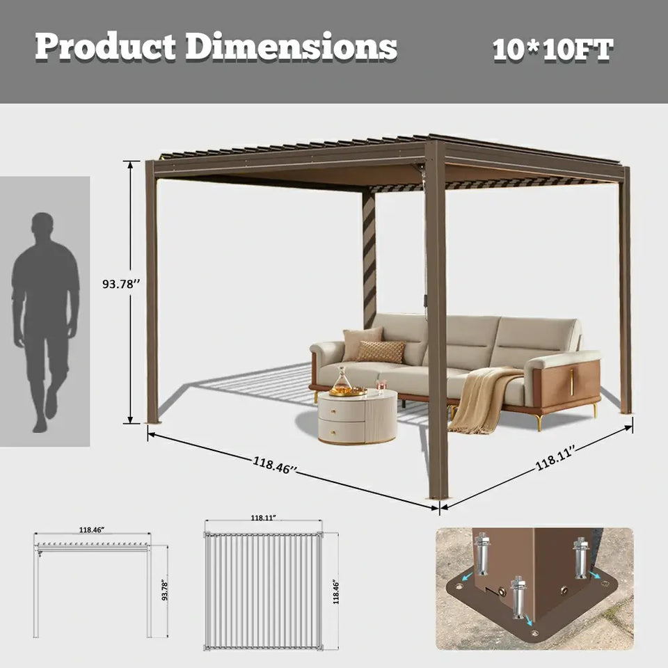 Metal Louvered Pergola