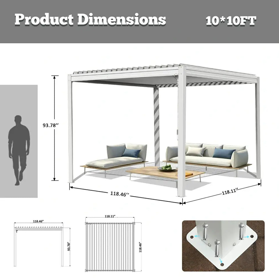 Metal Louvered Pergola