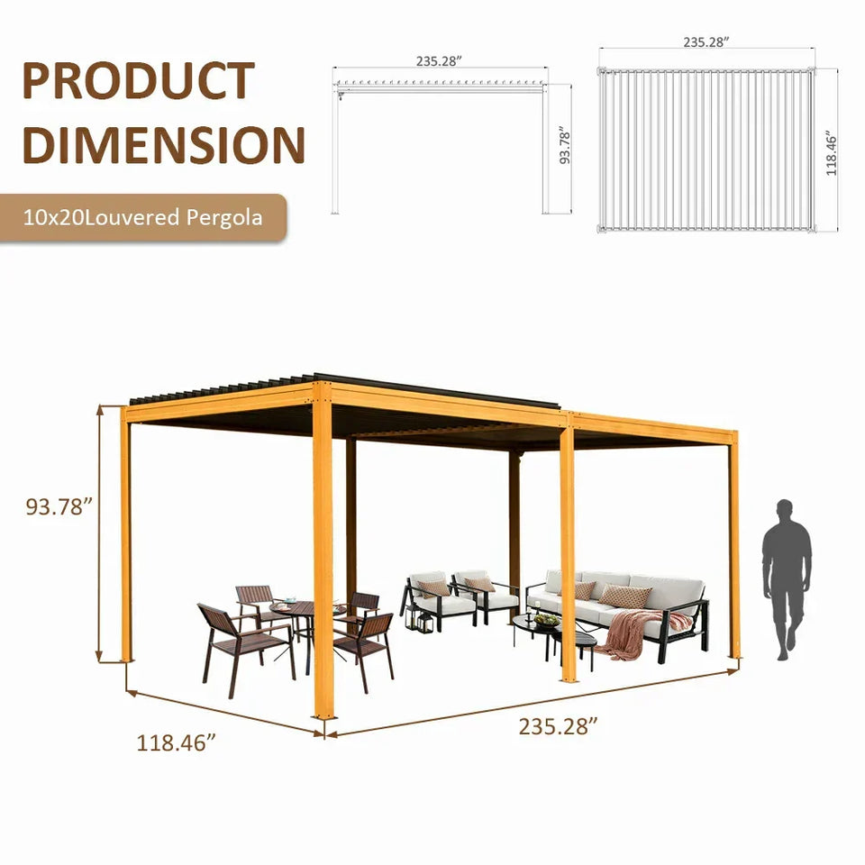 Metal Louvered Pergola