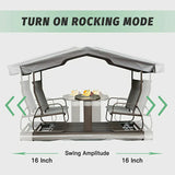 Patio Glider Benches with Canopy
