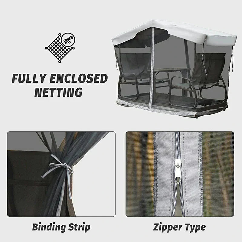 Patio Glider Benches with Canopy
