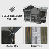 Patio Glider Benches with Canopy