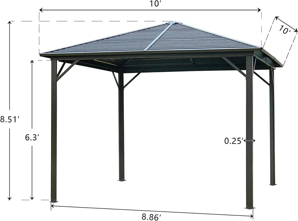 10’ X 10’ Hardtop Gazebo