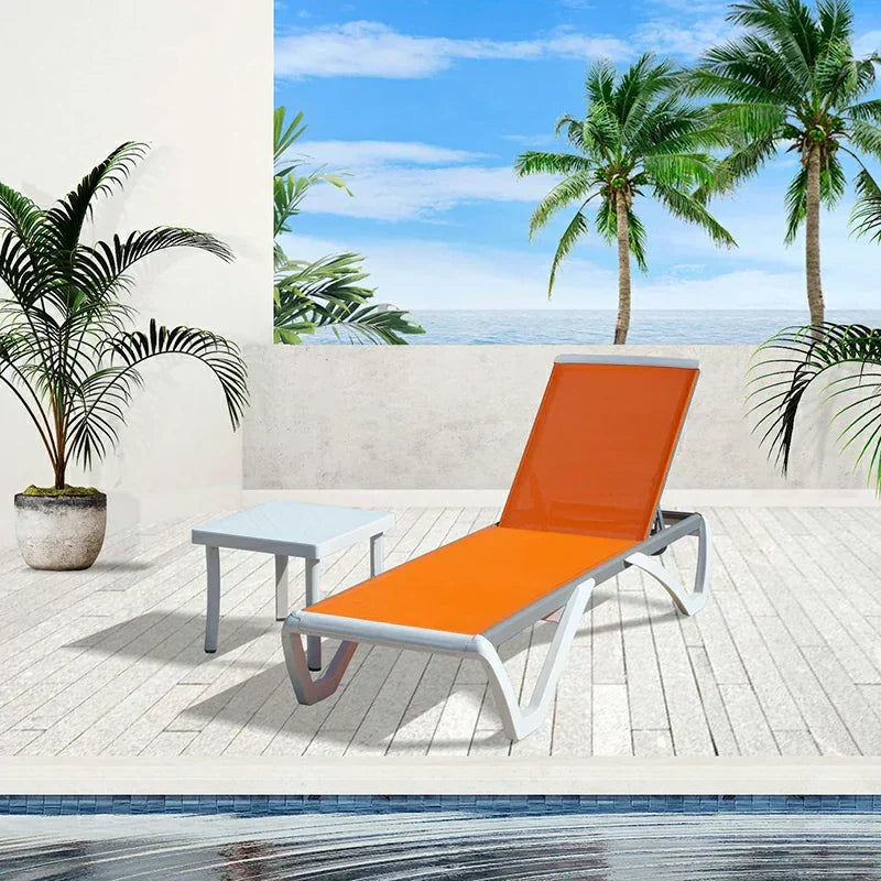Armless Outdoor Chaise Lounge