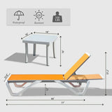 Armless Outdoor Chaise Lounge