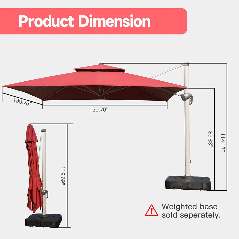 Cantilever Patio Umbrella - Square