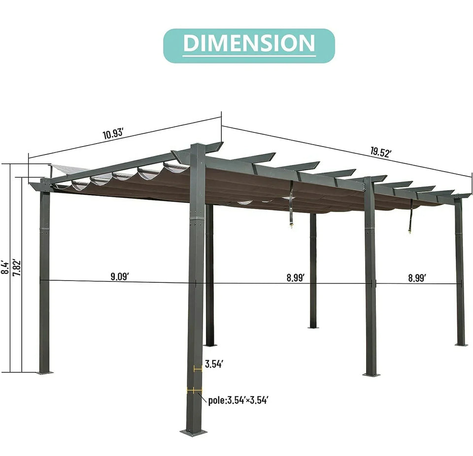 Aluminum Outdoor Retractable Pergola