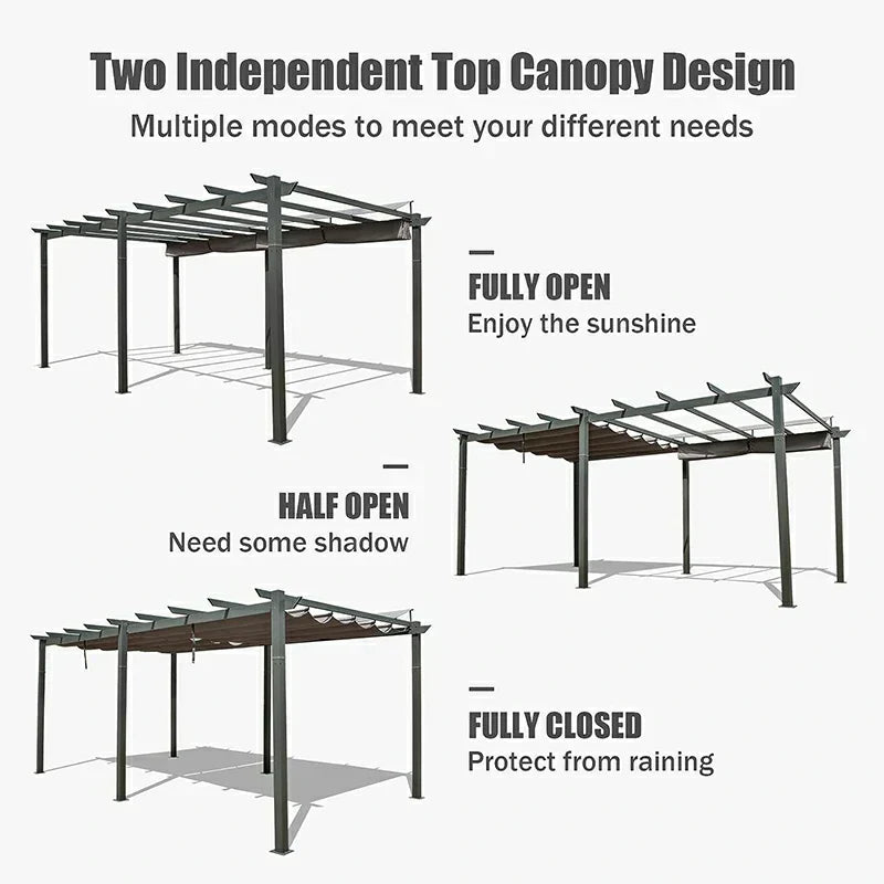 Aluminum Outdoor Retractable Pergola