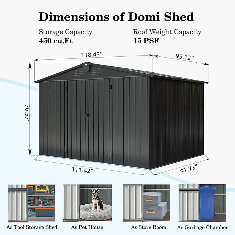 Outdoor Storage Shed Gable Roof