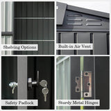 Outdoor Storage Shed Gable Roof