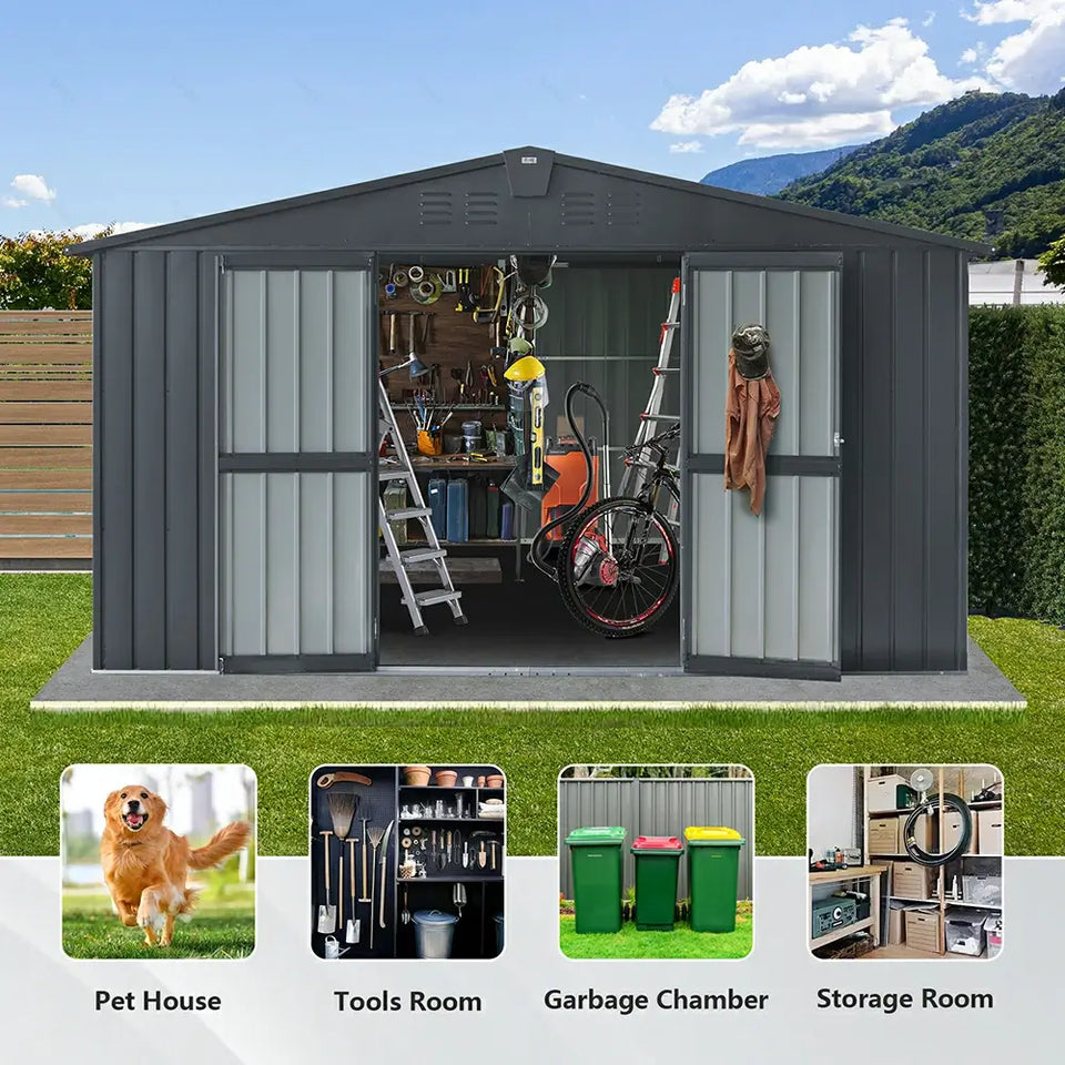 Outdoor Storage Shed Gable Roof