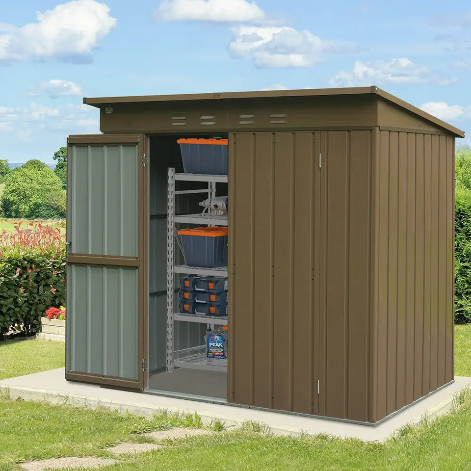 Outdoor Storage Shed Sloping Roof