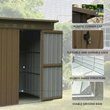 Outdoor Storage Shed Sloping Roof