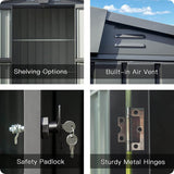 Outdoor Storage Shed Gable Roof