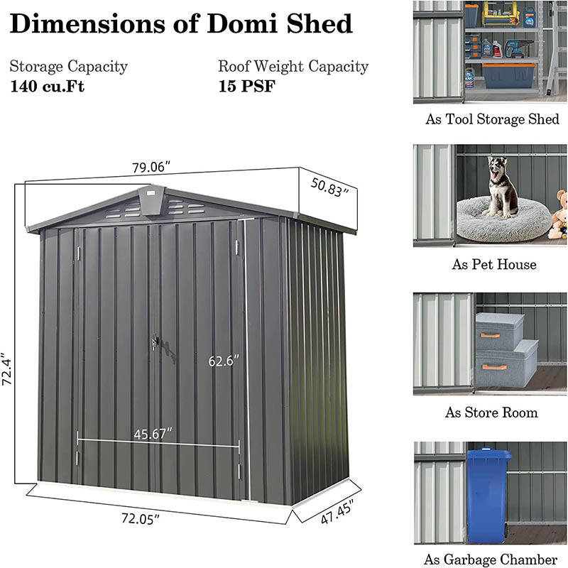 Outdoor Storage Shed Gable Roof