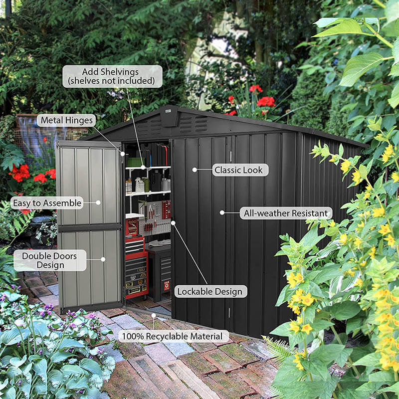 Outdoor Storage Shed Gable Roof