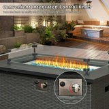 Patio Propane Fire Pit Rectangular Table