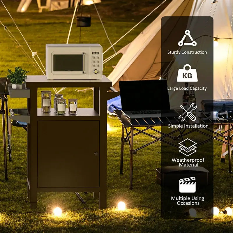 Grill Cart Brown