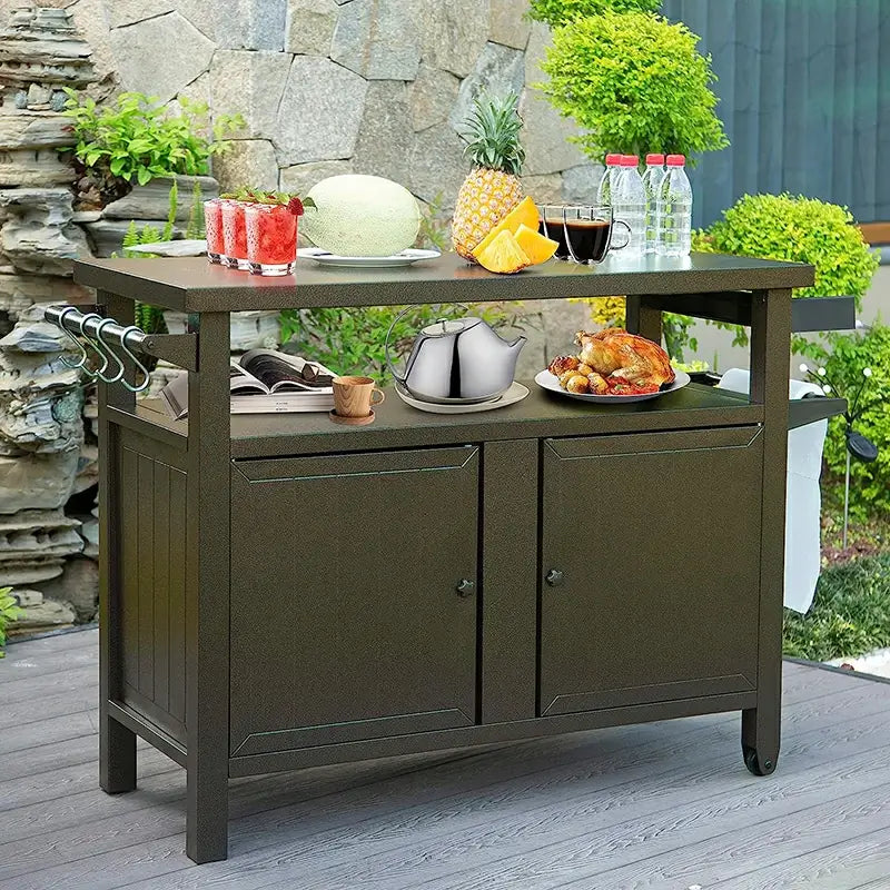Grill Cart Brown