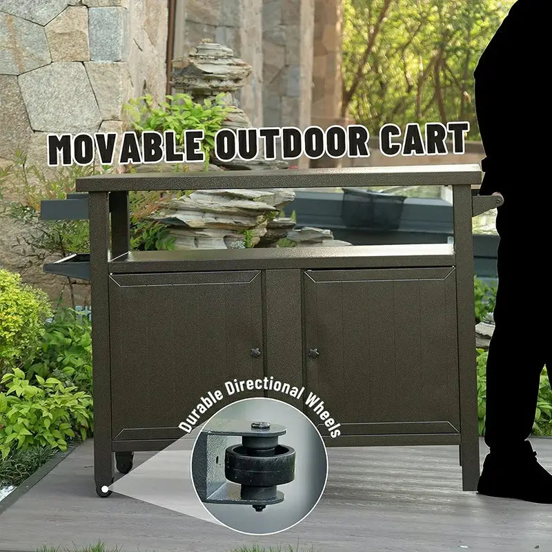 Grill Cart Brown