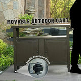 Grill Cart Brown