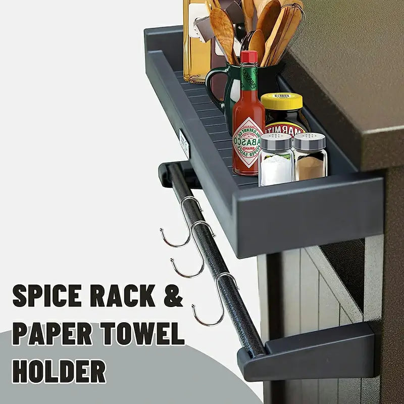 Grill Cart Brown